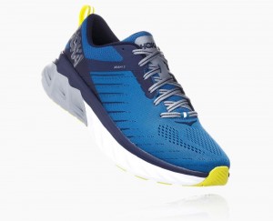 Hoka One One Arahi 3 Straßenlaufschuhe Herren Blau Indigo | 04619VFPW