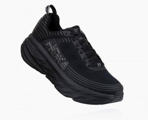 Hoka One One Bondi 6 Wanderschuhe Damen Schwarz Schwarz | 40681WYIS