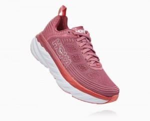 Hoka One One Bondi 6 Wanderschuhe Damen Rosa | 21457EVKT