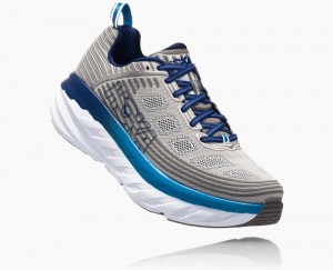 Hoka One One Bondi 6 Wanderschuhe Herren Blau Grau | 83596KBPJ