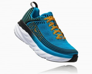 Hoka One One Bondi 6 Wanderschuhe Herren Blau Schwarz | 83017XNQK