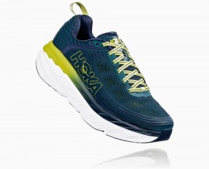 Hoka One One Bondi 6 Wanderschuhe Herren Tiefestürkis Grün | 58902WFKS
