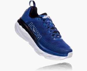 Hoka One One Bondi 6 Wanderschuhe Herren Blau Dunkelgrau | 35169SHQF
