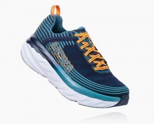 Hoka One One Bondi 6 Wanderschuhe Herren Schwarz Blau | 90816LUCS