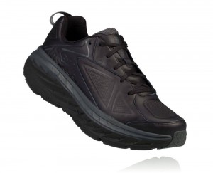 Hoka One One Bondi Leather Wanderschuhe Damen Schwarz | 30789ZXKH