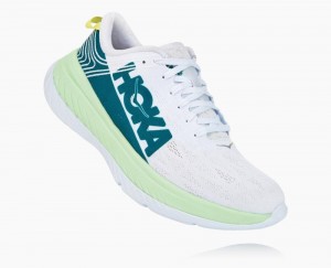 Hoka One One Carbon X Wanderschuhe Herren Grün Grau Weiß | 51738QMOU