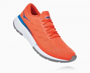 Hoka One One Cavu 3 Straßenlaufschuhe Herren Rot Weiß | 06378FZJG