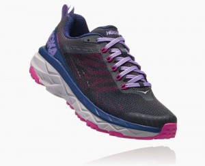 Hoka One One Challenger ATR 5 Trail Schuhe Damen Ebony/Very Berry | 84793NSLK