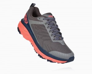 Hoka One One Challenger ATR 5 Wide Trail Schuhe Damen Grau Koralle | 36247PEQB