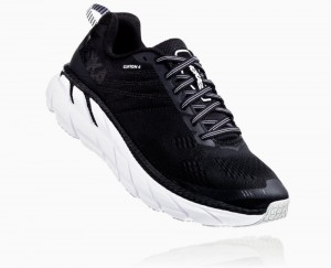 Hoka One One Clifton 6 Wanderschuhe Herren Schwarz Weiß | 47316EKFW