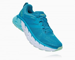 Hoka One One Gaviota 2 Erholungsschuhe Damen Blau Grün Grau | 83502PHKU