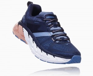 Hoka One One Gaviota 2 Wanderschuhe Damen Indigo Rosa | 94218VSTK