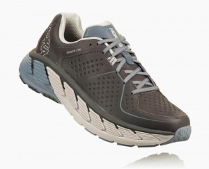 Hoka One One Gaviota Leather Laufschuhe Herren Grau | 05162WCRN
