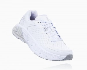 Hoka One One Gaviota Leather Wanderschuhe Damen Weiß | 94250NYBS
