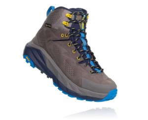 Hoka One One Kaha GORE Wanderstiefel Herren Grau Blau | 86537EOGN