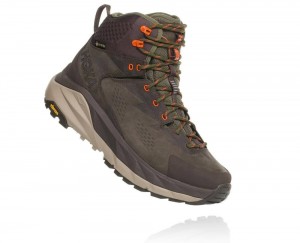 Hoka One One Kaha GORE Wanderstiefel Herren Schwarz Olivgrün Grün | 80257RNJD