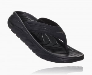 Hoka One One ORA Flip Flops Damen Schwarz Dunkelgrau | 25638TLBA