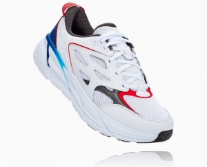 Hoka One One Opening Ceremony Clifton Wanderschuhe Damen Weiß Blau | 83951ESWG