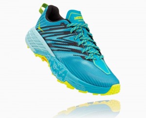 Hoka One One Speedgoat 4 Wide Trail Schuhe Damen Türkis Blau | 82975QURN