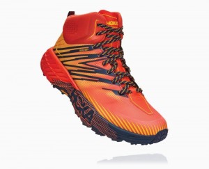 Hoka One One Speedgoat Mid GORE Trail Schuhe Herren Rot Gold | 19034YLWC