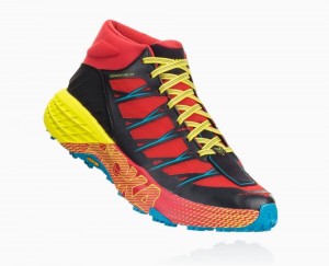 Hoka One One Speedgoat Mid Waterproof Trail Schuhe Herren Rot Blau | 28695ATFW