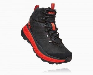 Hoka One One Stinson Mid GORE Wanderstiefel Herren Dunkelgrau Rot | 94032UDWO