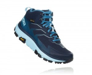 Hoka One One Toa GORE Wanderstiefel Damen Schwarz Türkis | 49508RVEM