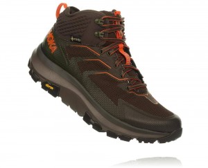 Hoka One One Toa GORE Wanderstiefel Herren Schwarz Olivgrün Orange | 87054JDFW